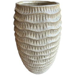 Hill Interiors Pallida Ridged Vase