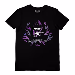 Sanrio Unisex Adult Badtz-Maru Rocker T-Shirt - S, Black