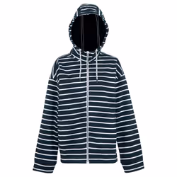Regatta Womens/Ladies Bayletta II Striped Full Zip Hoodie - 8 UK, Navy/White