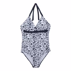 Regatta Womens/Ladies Flavia II Large Floral One Piece Swimsuit - 10 UK, Navy/White