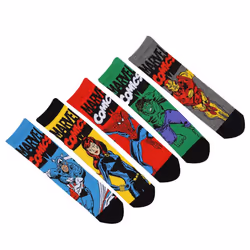 Marvel Comics Unisex Adult Socks (Pack of 5) - L-XL, Multicoloured
