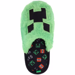 Minecraft Unisex Adult Creeper Slippers - S-M, Green