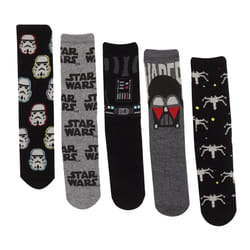 Star Wars Unisex Adult Dark Side Socks (Pack of 5) - S-M, Black/Grey