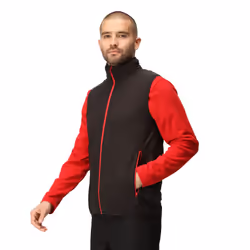 Regatta Professional Mens Fleece Gilet - 3XL, Black/Classic Red