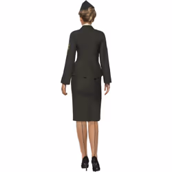 Smiffys Womens/Ladies Wartime Officer Costume - L, Green