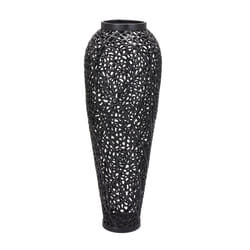 Hill Interiors Cast Lattice Vase - 68cm x 27cm x 27cm, Black