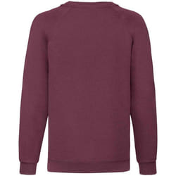 Fruit Of The Loom Childrens/Kids Classic Raglan Sweatshirt - 12-13 Years, Burgundy