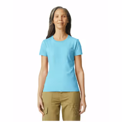 Gildan Womens/Ladies Ringspun Cotton Soft Touch T-Shirt - M, Sky