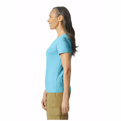 Gildan Womens/Ladies Ringspun Cotton Soft Touch T-Shirt - M, Sky