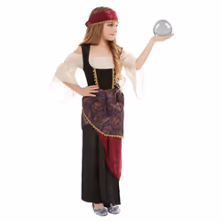 Smiffys Girls Deluxe Fortune Teller Costume Set - 4-6 Years, Multicoloured