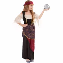 Smiffys Girls Deluxe Fortune Teller Costume Set - 4-6 Years, Multicoloured