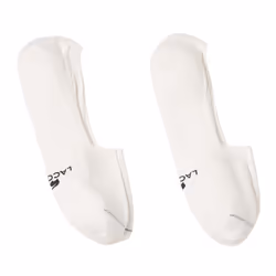 Lacoste Unisex Adult Logo Organic Cotton Jersey No-Show Socks - 9 UK-11 UK, White