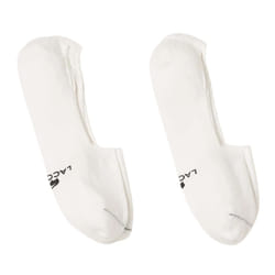Lacoste Unisex Adult Logo Organic Cotton Jersey No-Show Socks - 9 UK-11 UK, White