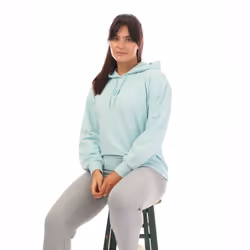 Timberland Womens/Ladies Stacked Logo Loop Back Hoodie - 8-10 UK, Light Blue