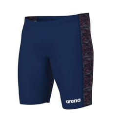 Arena Mens Jammer Abstract Tiles Swim Shorts - 40R, Navy/Red