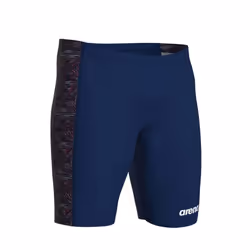 Arena Mens Jammer Abstract Tiles Swim Shorts - 38R, Navy/Red