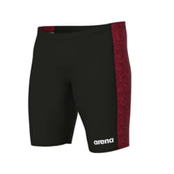 Arena Mens Jammer Abstract Tiles Swim Shorts - 26R, Black/Red