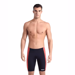Arena Mens Jammer Abstract Tiles Swim Shorts - 26R, Black/Red