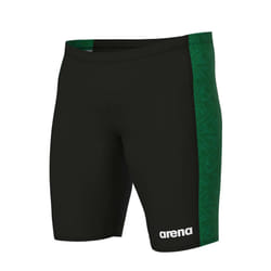 Arena Mens Jammer Abstract Tiles Swim Shorts - 40R, Black/Green