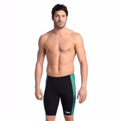 Arena Mens Jammer Abstract Tiles Swim Shorts - 40R, Black/Green