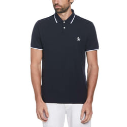 Original Penguin Mens Pique Tipped Polo Shirt - S, Navy