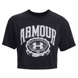 Under Armour Womens/Ladies Collegiate Short-Sleeved Crop T-Shirt - 14 UK, Black