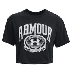 Under Armour Womens/Ladies Collegiate Short-Sleeved Crop T-Shirt - 16 UK, Black