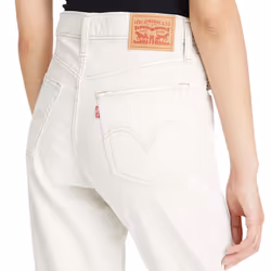 Levis Womens/Ladies High Waist Mom Jeans - 28XS, White