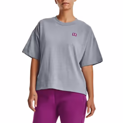 Under Armour Womens/Ladies Logo Heavyweight Oversized T-Shirt - 12 UK, Grey