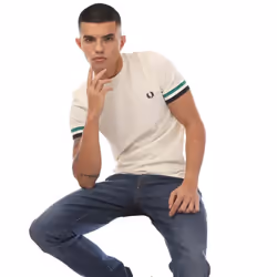 Fred Perry Mens Bold Pique Tipped T-Shirt
