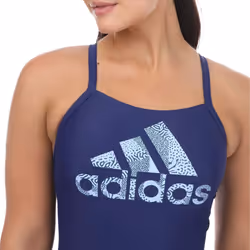 Adidas Womens/Ladies Big Logo One Piece Swimsuit - 6 UK, Blue