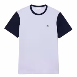 Lacoste Mens Colour Block Jersey Regular T-Shirt - XS, Blue