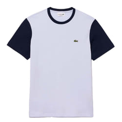 Lacoste Mens Colour Block Jersey Regular T-Shirt - XS, Blue