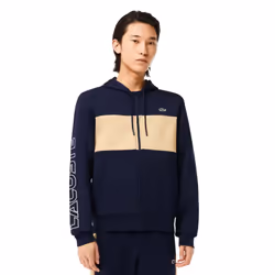 Lacoste Mens Colour Block Full Zip Hoodie - XS, Navy