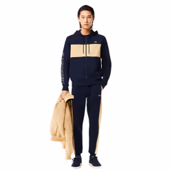 Lacoste Mens Colour Block Full Zip Hoodie - XS, Navy