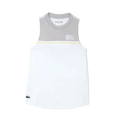Lacoste Womens/Ladies Contrast Stretch Sport T-Shirt - 10 UK, White/Grey