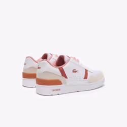 Lacoste Childrens/Kids T-Clip Lace Up Trainers - 3.5 UK, White/Pink