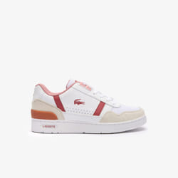 Lacoste Childrens/Kids T-Clip Lace Up Trainers - 4.5 UK, White/Pink