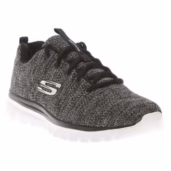 Skechers Womens/Ladies Graceful Twisted Fortune Trainers - 4 UK, Black/White