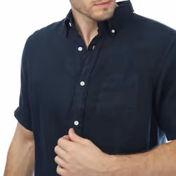 Gant Mens Garment Dyed Regular Shirt - XXL, Navy