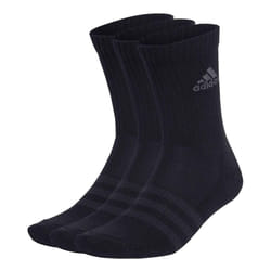 Adidas Unisex Adult Cushioned Crew Socks (Pack of 3) - L, Black/Grey