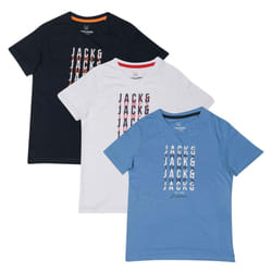 Jack And Jones Childrens/Kids Delvin T-Shirt (Pack of 3)