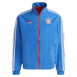 Adidas Mens FC Bayern Munchen 2022-23 Reversible Anthem Jacket - S, Royal Blue