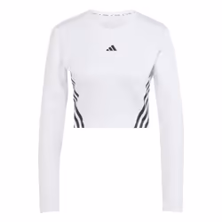 Adidas Womens/Ladies Hyperglam Aeroready Long-Sleeved Crop T-Shirt