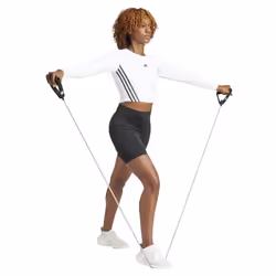 Adidas Womens/Ladies Hyperglam Aeroready Long-Sleeved Crop T-Shirt