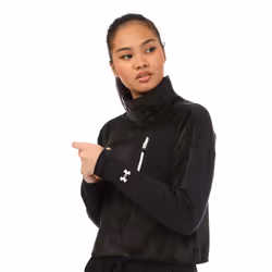 Under Armour Womens/Ladies Journey Mock Neck Fleece Top - 16 UK - 18 UK, Black