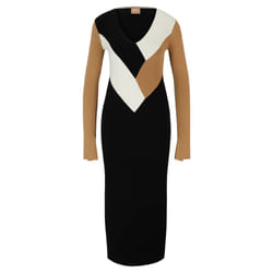 Boss Womens/Ladies Florency Ribbed Long-Sleeved Midi Dress