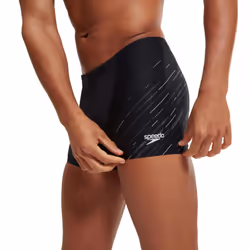 Speedo Mens Hyper Boom V Detail Shorts - 30R, Black/Grey
