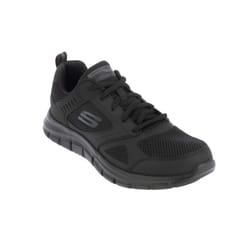 Skechers Mens Track Syntac Coated Leather Trainers - 7 UK, Black