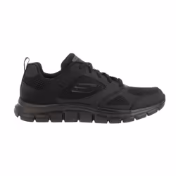 Skechers Mens Track Syntac Coated Leather Trainers - 7 UK, Black